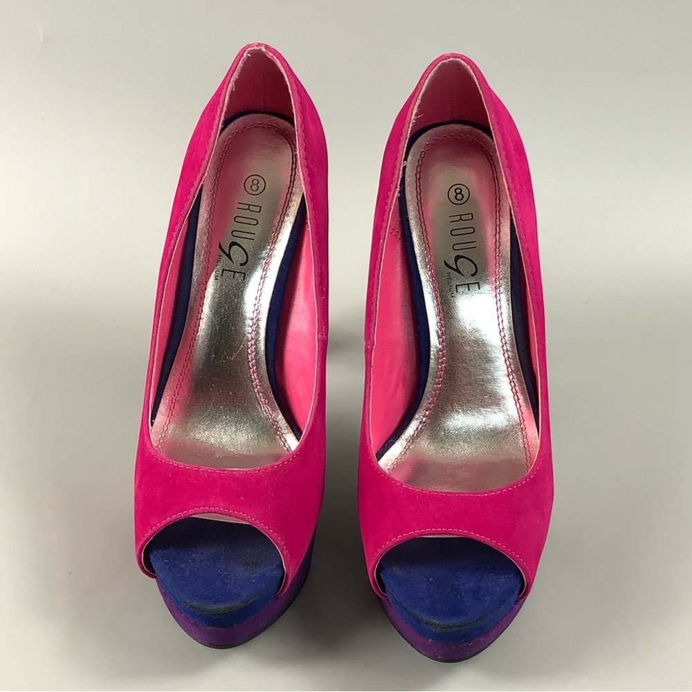 Rouge Helium Lust-2 Women’s Peep Toe Heels Size 8 - Picture 7 of 12
